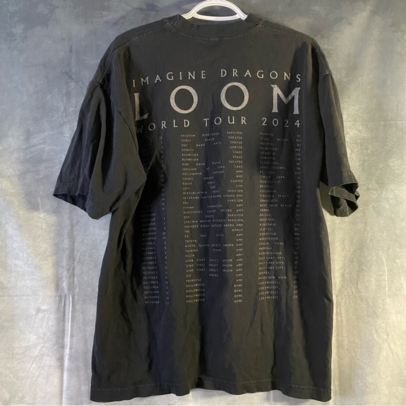 Imagine Dragons Loom World Tour 2024 Wizard Black T Shirt Size Large - Picture 3 of 7